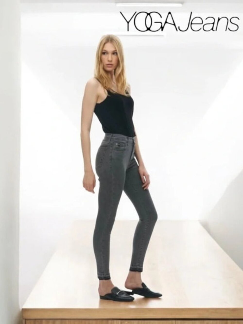 Second Yoga Jeans, Classic Rise Rachel Skinny, Size 28, Grey